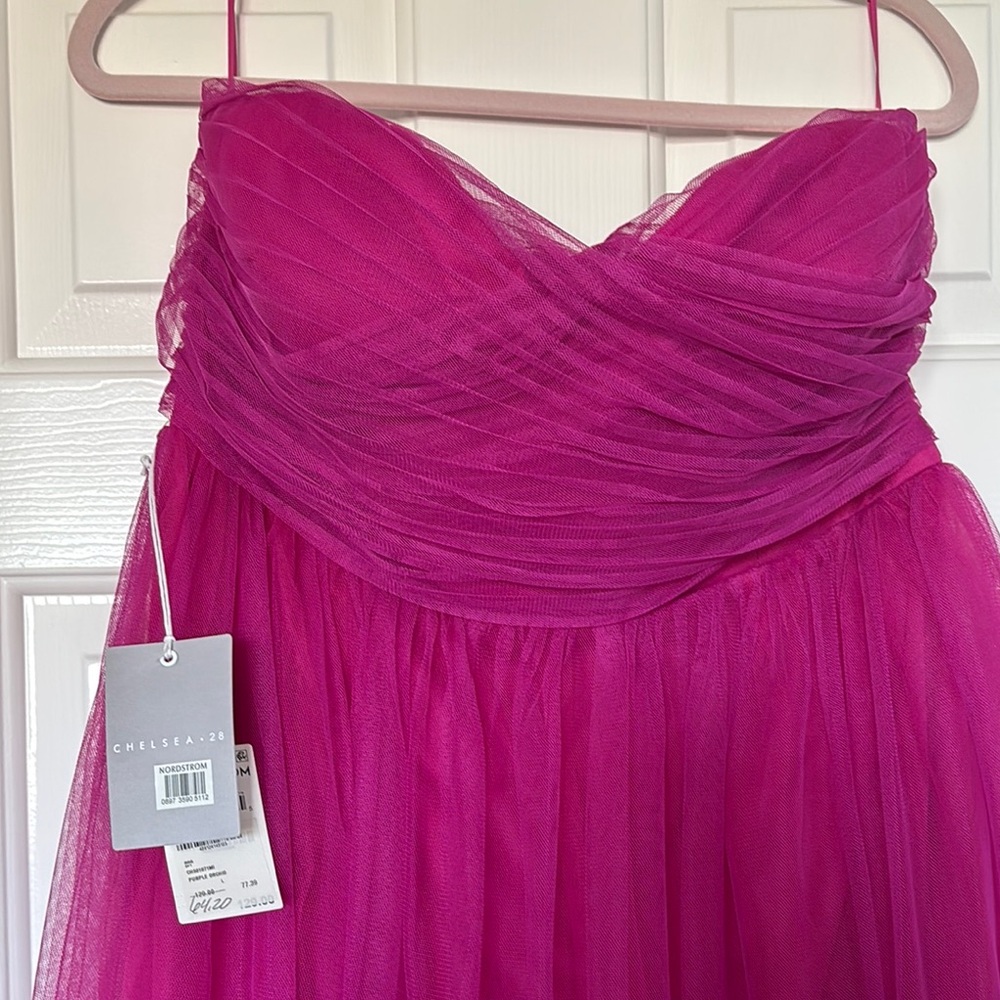Chelsea28 Strapless Dress in Vibrant Pink - Picture 3 of 5